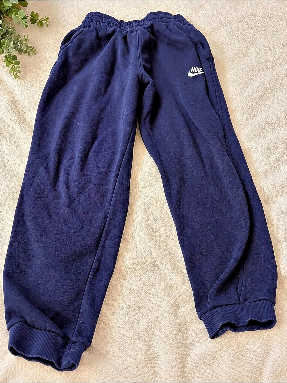 Nike Embroidered Swoosh Fleece Sweatpants Vintage Embroidered